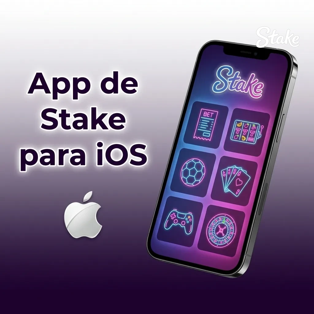 Stake iOS app icon on iPhone screen showing casino gaming interface